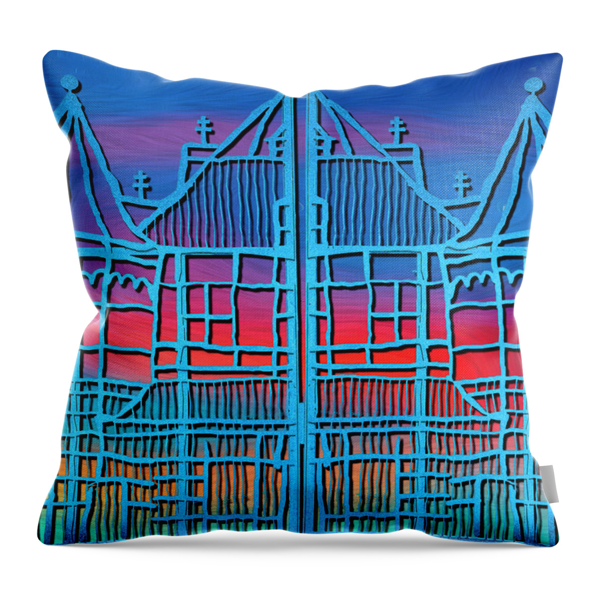 Sunset House Throw Pillow featuring the photograph Sunset House by Paul Wear