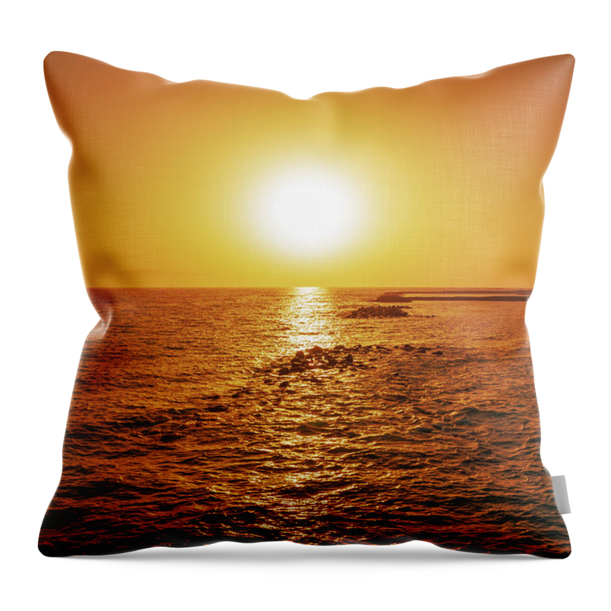 Sunset Throw Pillow featuring the photograph Sunset in Costa Adeje by Sun Travels