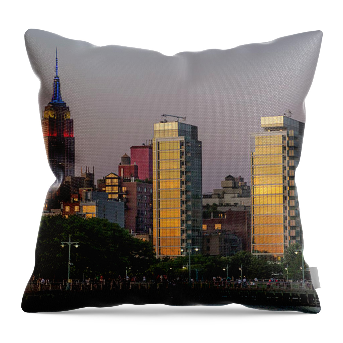 New Throw Pillow featuring the photograph Sunset in the City by Betsy Knapp