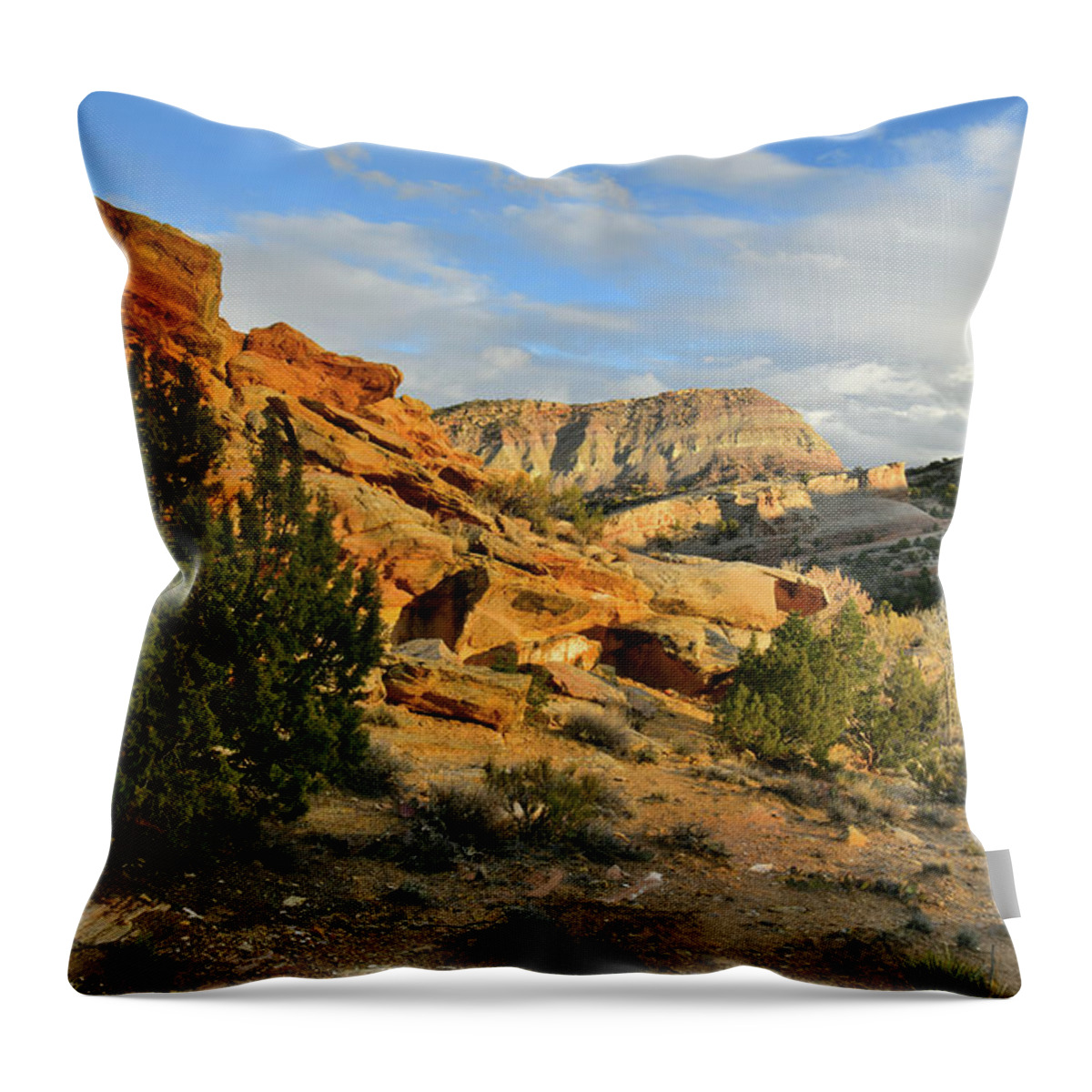 Colorado National Monument Throw Pillow featuring the photograph Sunset on East Colorado National Monument by Ray Mathis