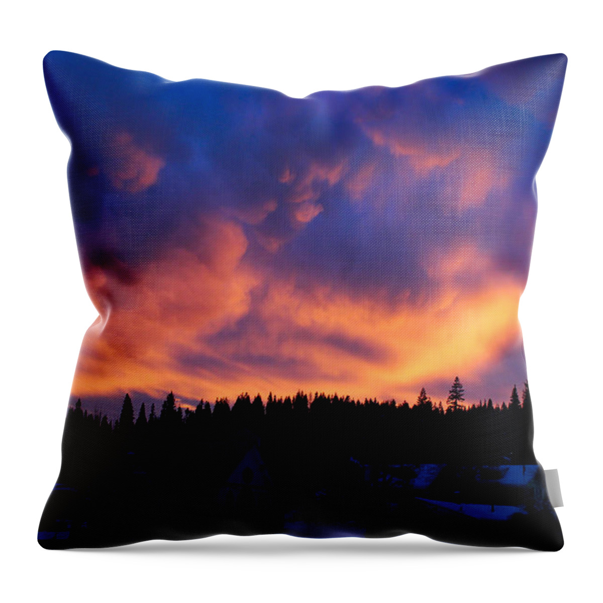 Sunset Throw Pillow featuring the photograph Sunset over Elk River Idaho by Jean Evans