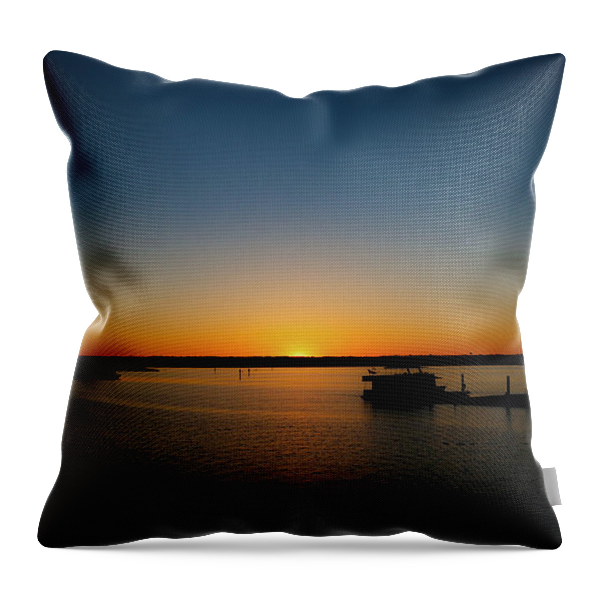 Sunset Throw Pillow featuring the photograph Sunset over the Potomac by Lora J Wilson