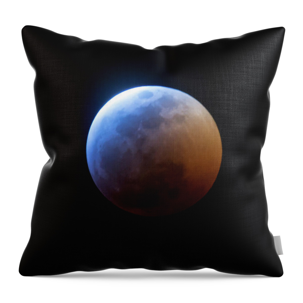 Moon Throw Pillow featuring the photograph Super Blue Blood Moon 2018 by Rebecca Herranen
