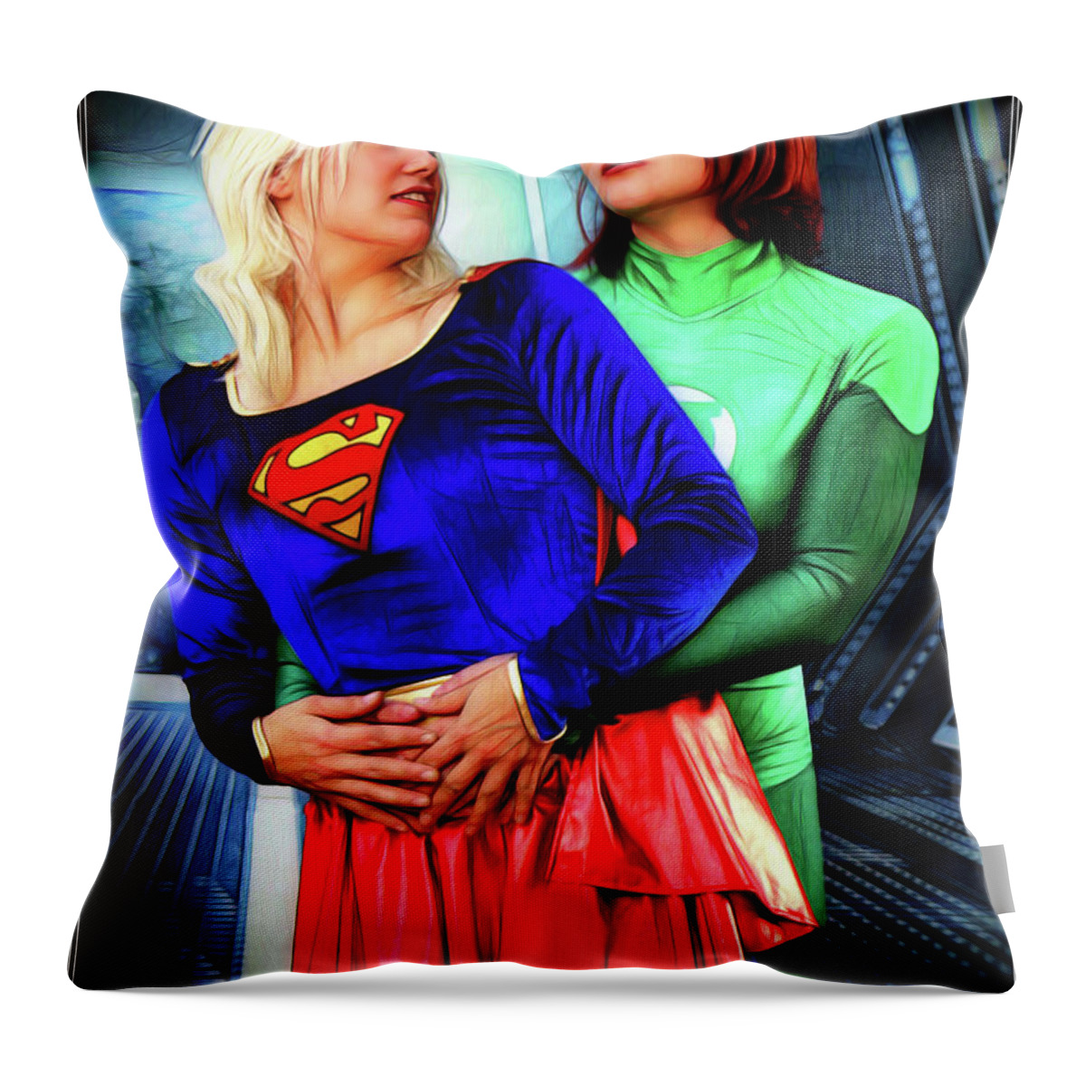 Super Throw Pillow featuring the photograph Super Friends by Jon Volden