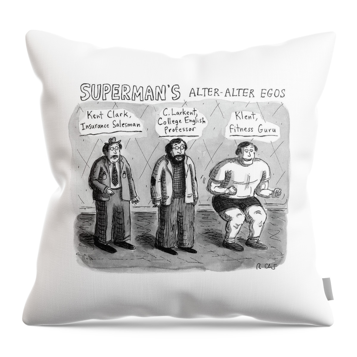 Superman's Alter Alter Egos Throw Pillow