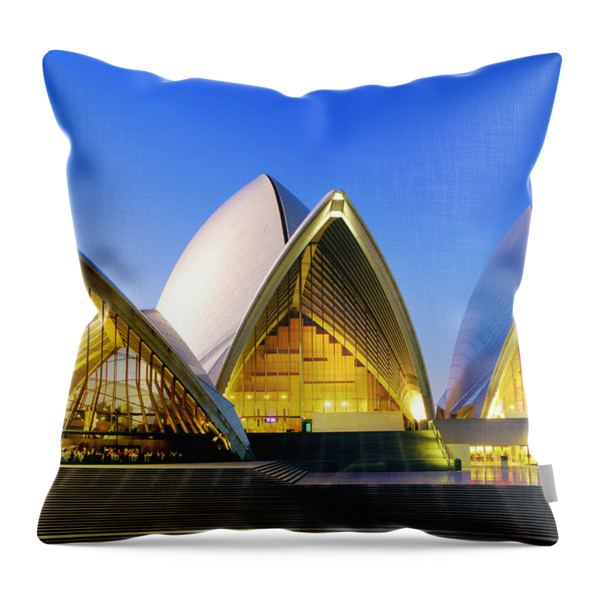 Outdoors Throw Pillow featuring the photograph Sydney Opera House by Scott E Barbour