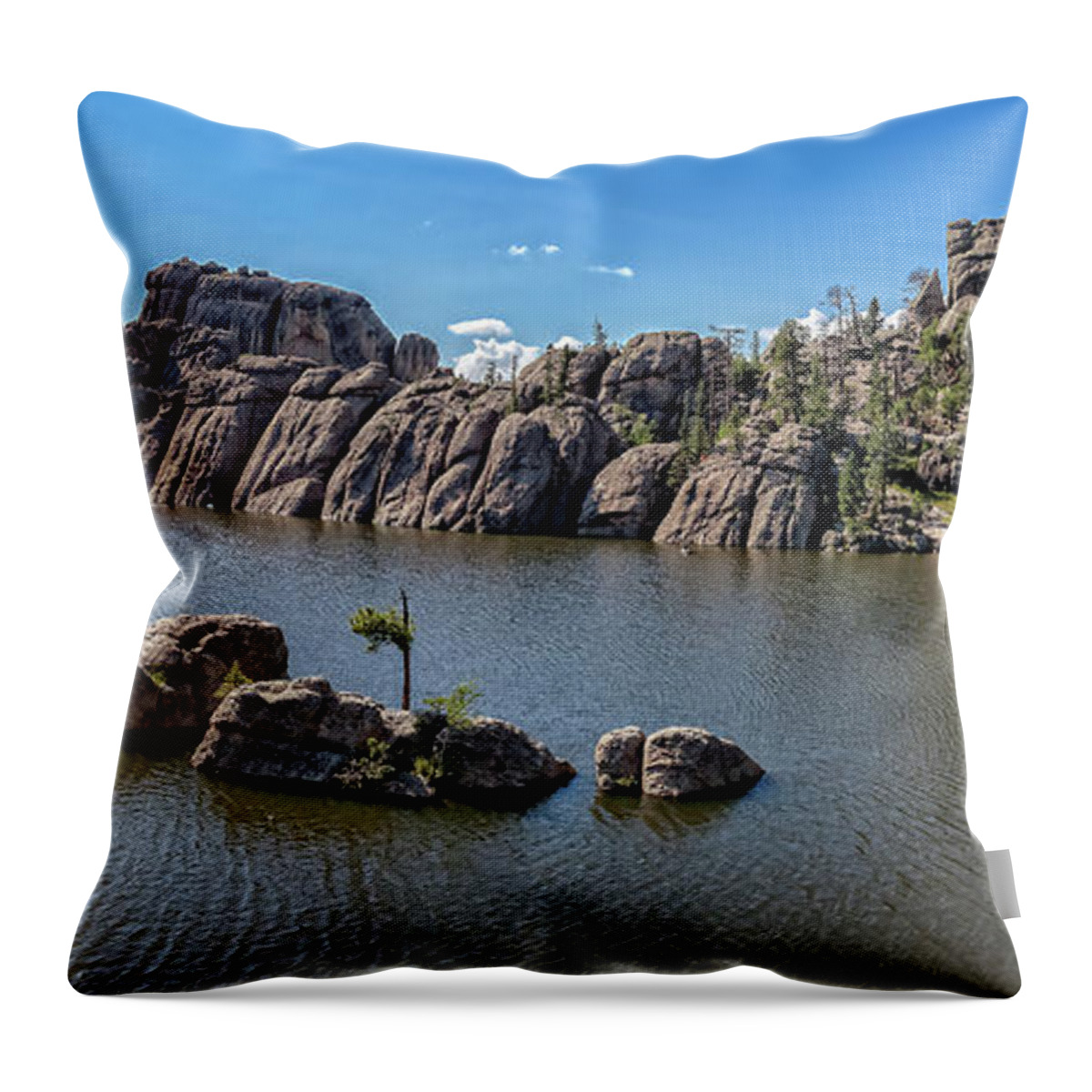 South Dakota Throw Pillow featuring the photograph Sylvan View Lake by Chris Spencer