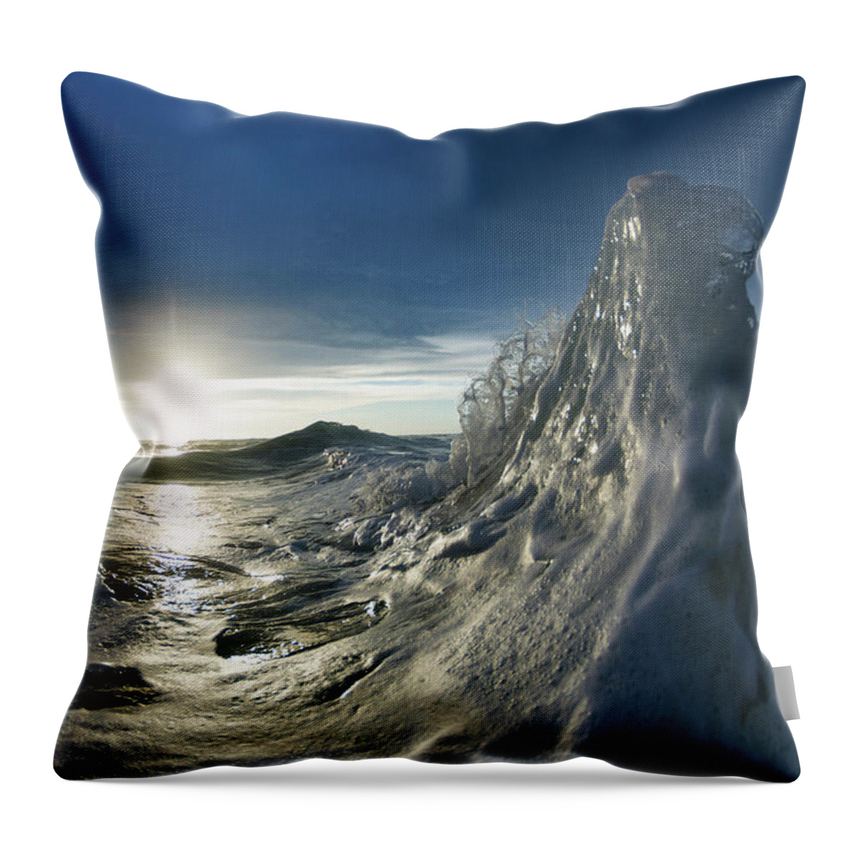 Waves Throw Pillow featuring the photograph Talk To The Hand by Sean Davey