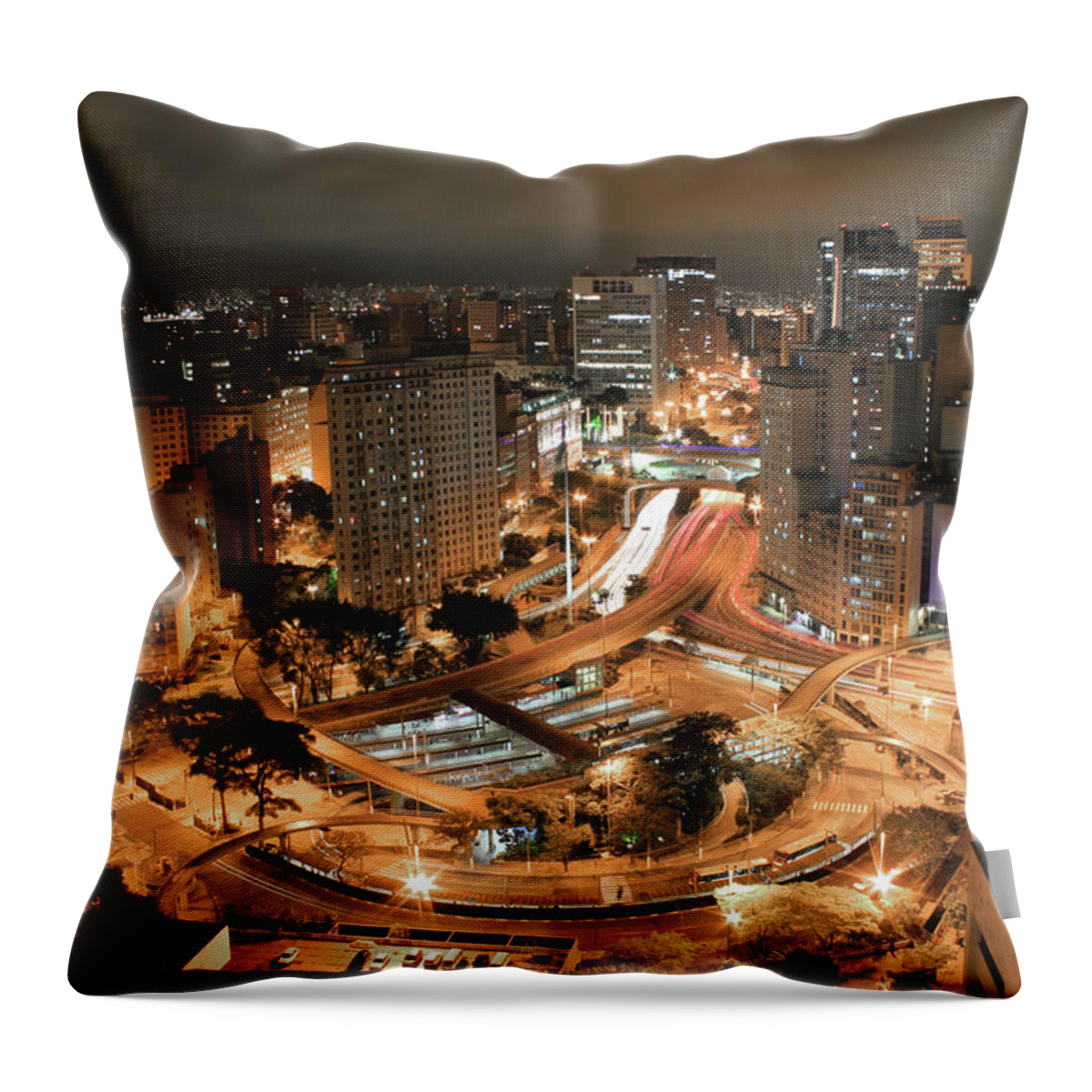 Outdoors Throw Pillow featuring the photograph Tall Buildings by [.#43] Fabio Raphael