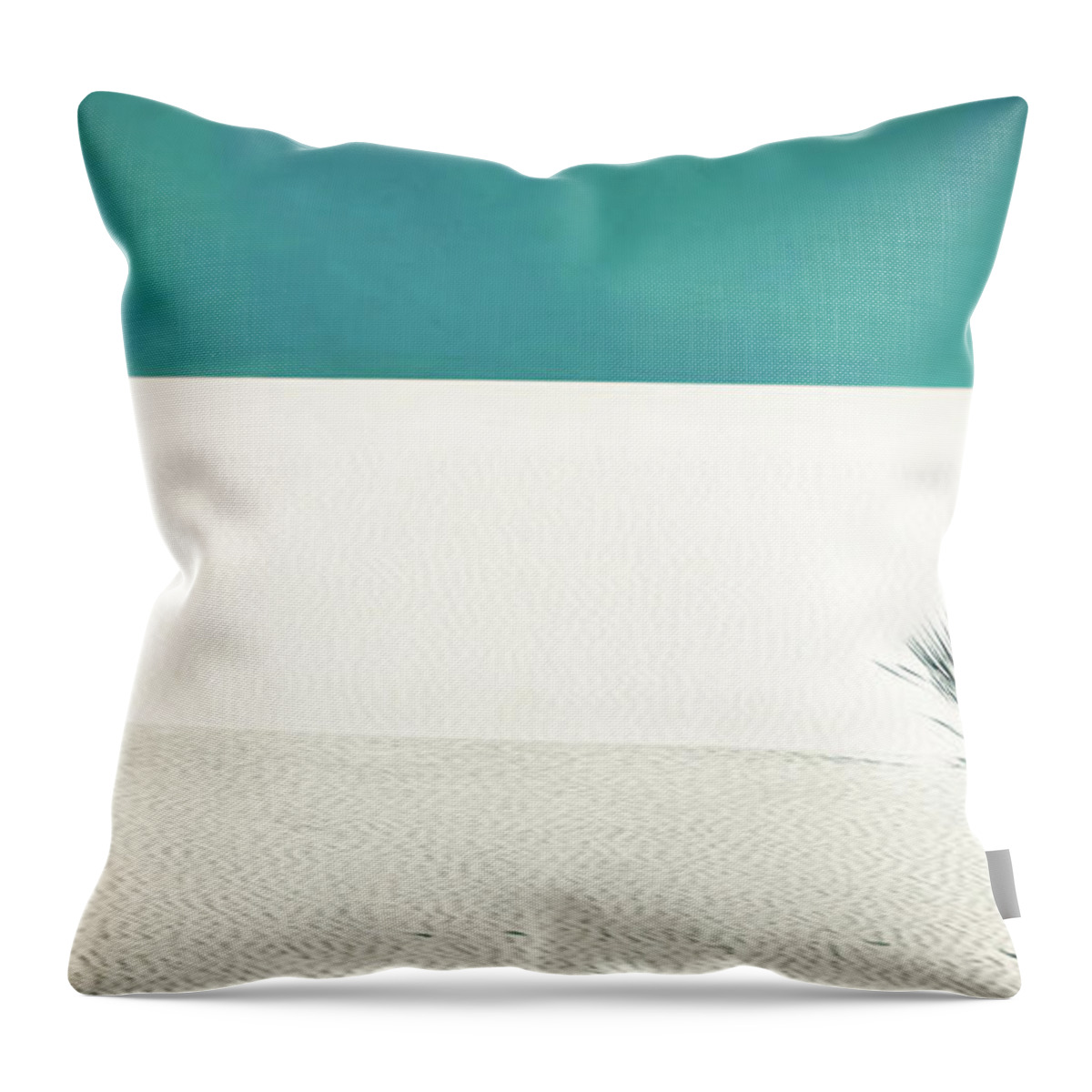 White Sands National Monument Throw Pillow featuring the photograph Teal Skies In White Sands by Doug Sturgess