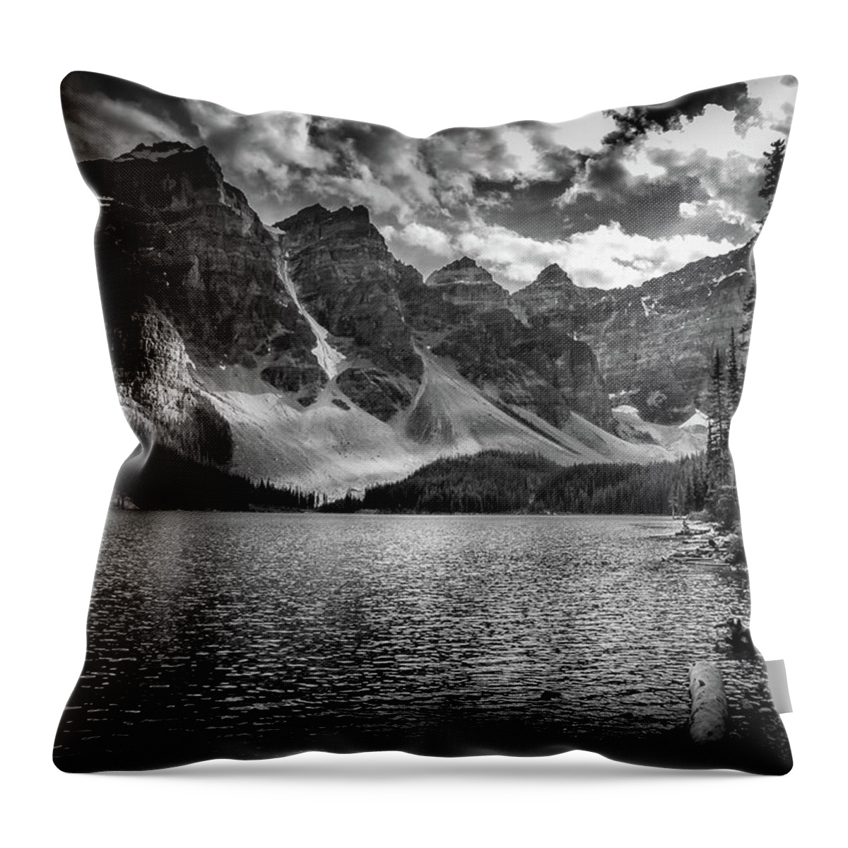  Throw Pillow featuring the photograph Ten Peaks BC by Dean Ginther
