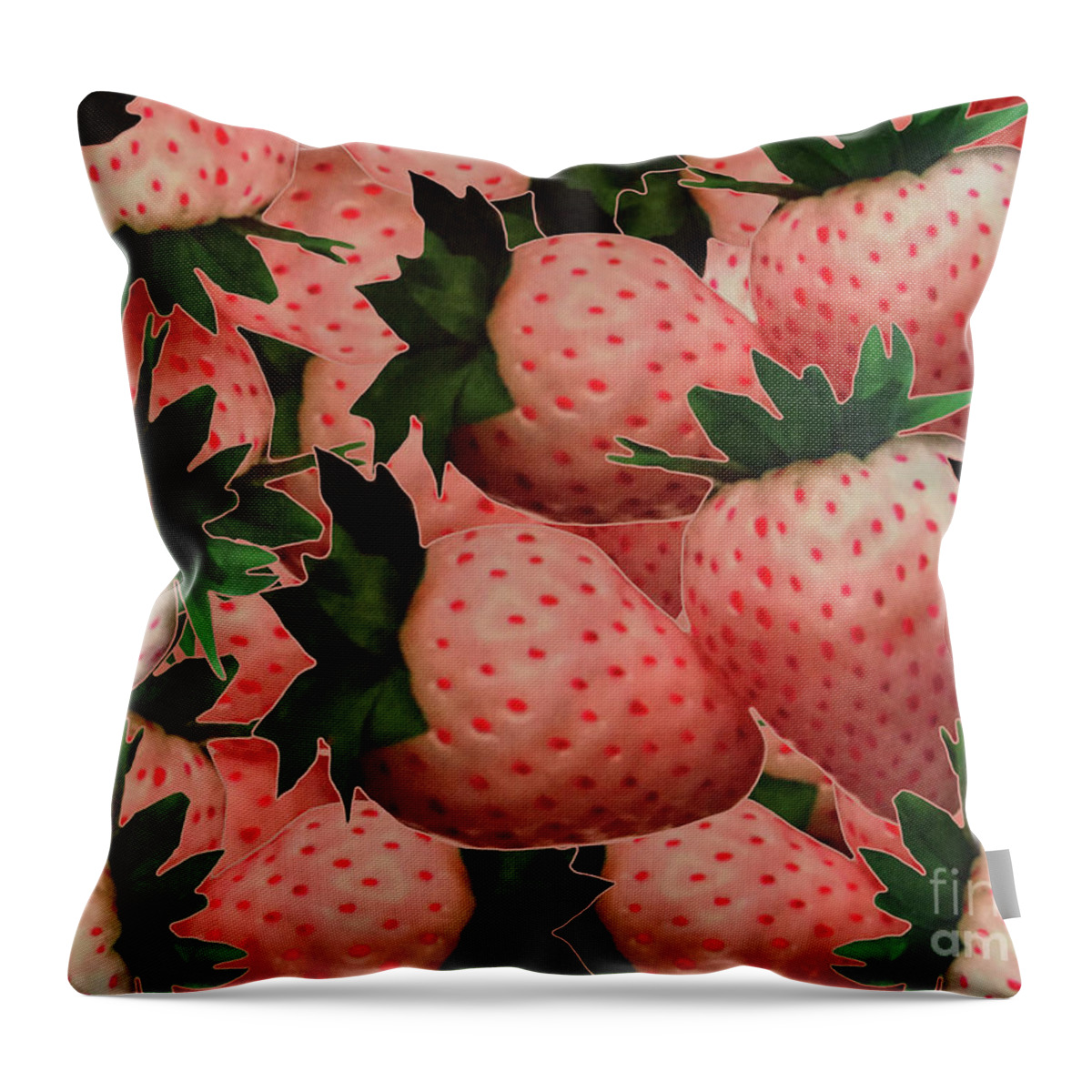 Terra Throw Pillow featuring the photograph Terra Cotta Strawberries by Rockin Docks