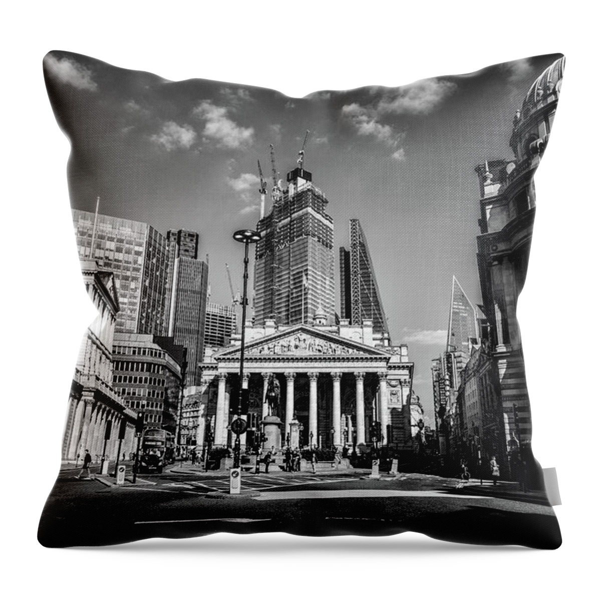 Uk Throw Pillow featuring the photograph The Bank Of England by Martin Newman