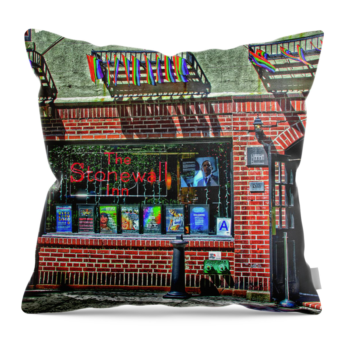 Stonewall Inn Throw Pillow featuring the photograph The Beginning by Kathi Isserman