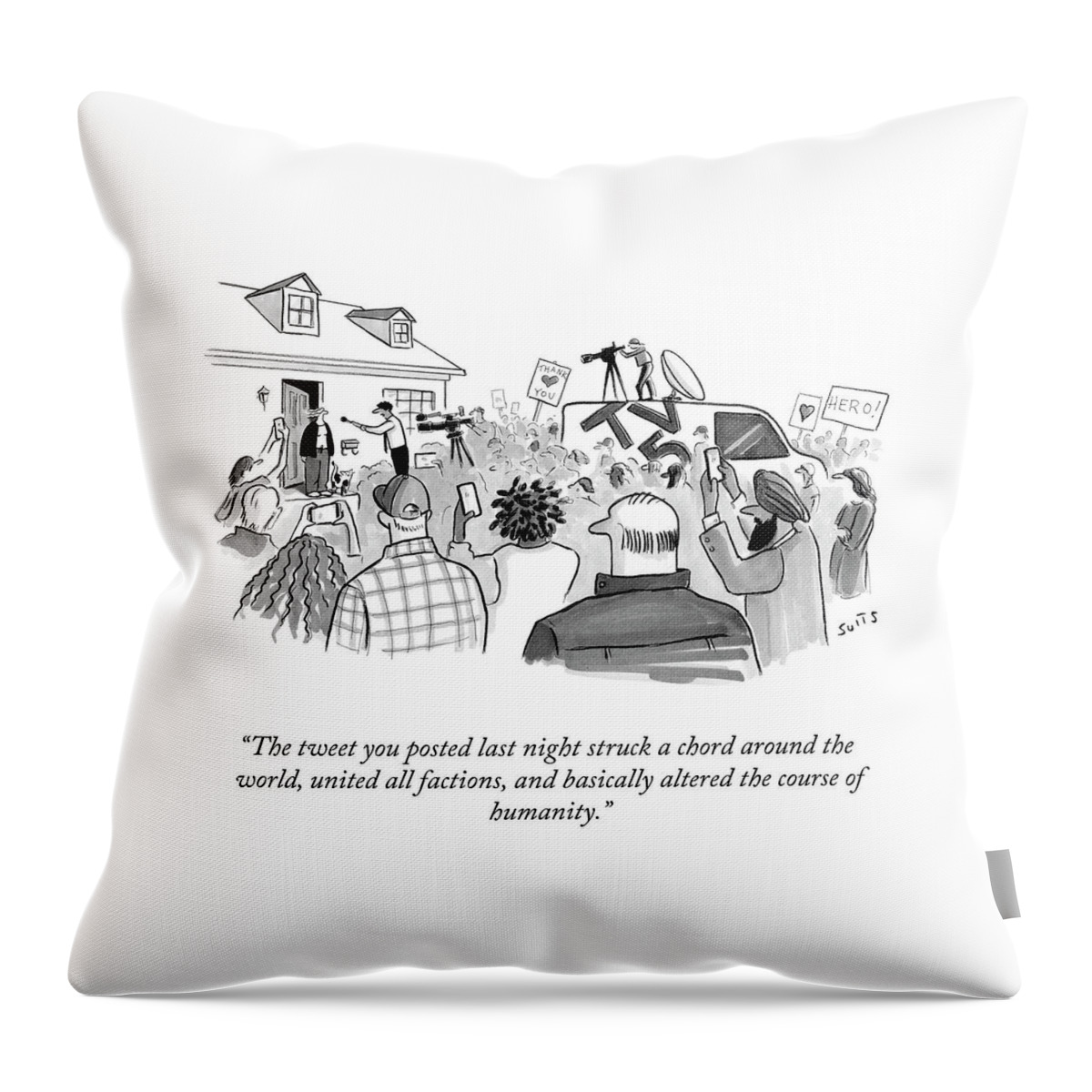 The Course Of Humanity Throw Pillow