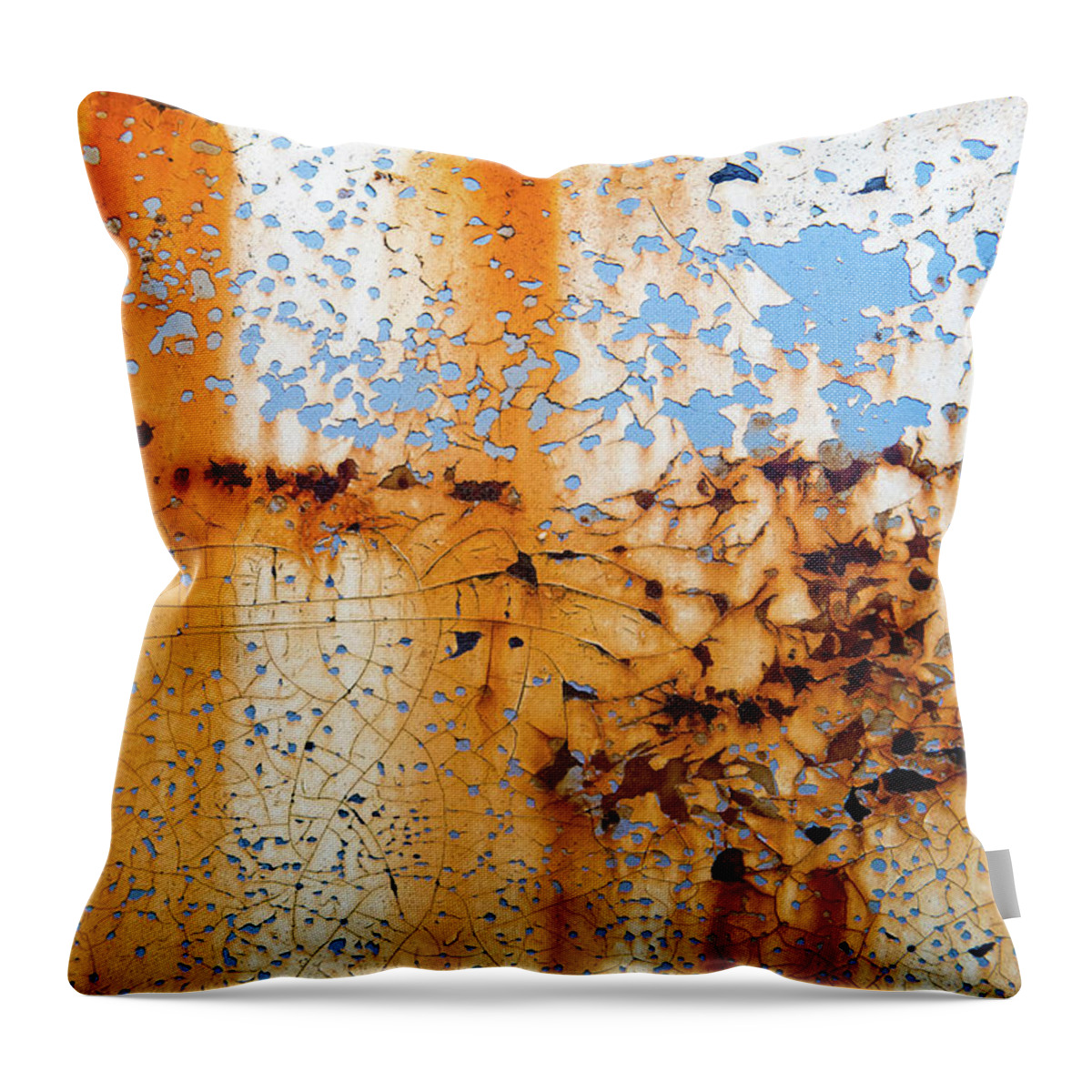 Blue And Orange Throw Pillow featuring the photograph The Dance Of Blue by Jani Freimann