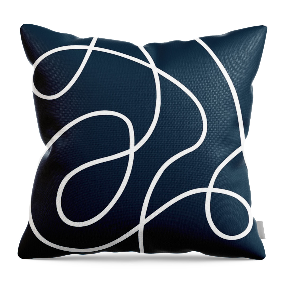 The Dancers Throw Pillow featuring the painting The Dancers Vishnu - In Blue by Nikita Coulombe