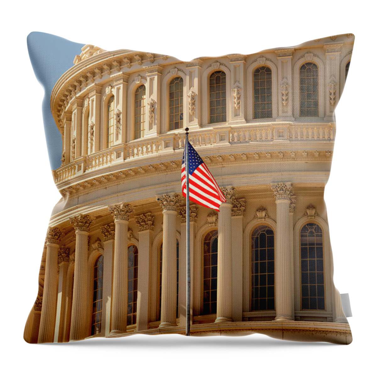 Democracy Throw Pillow featuring the photograph The Dome Of The United States Capitol by Owen Franken