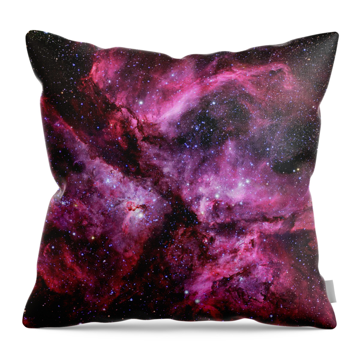 Purple Throw Pillow featuring the photograph The Eta Carinae Nebula by Stocktrek Images