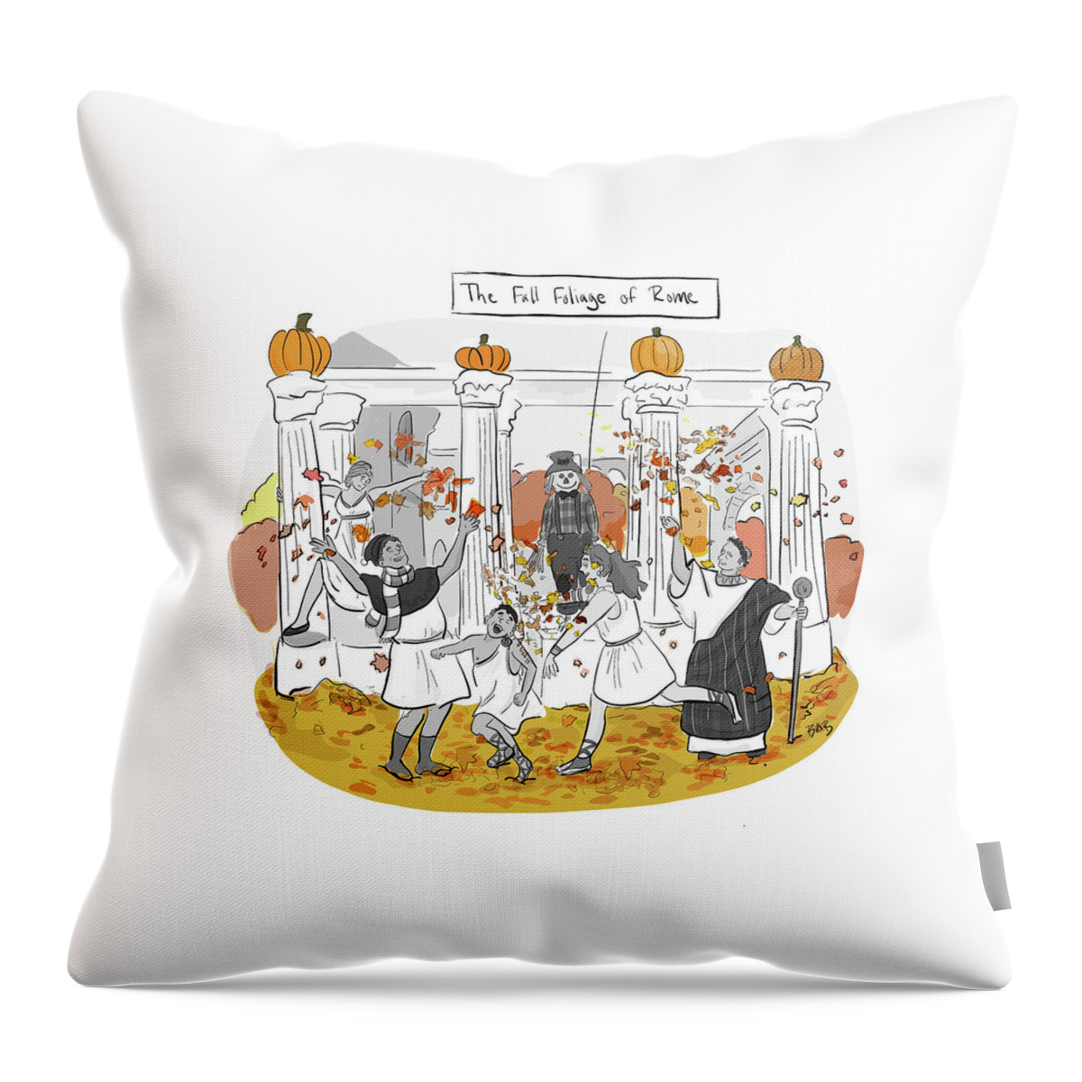 The Fall Foliage Of Rome Throw Pillow