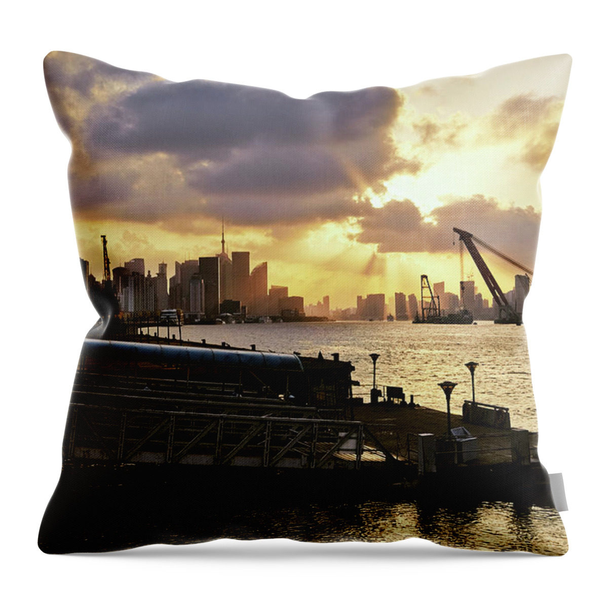 Tranquility Throw Pillow featuring the photograph The Ferry by Blackstation