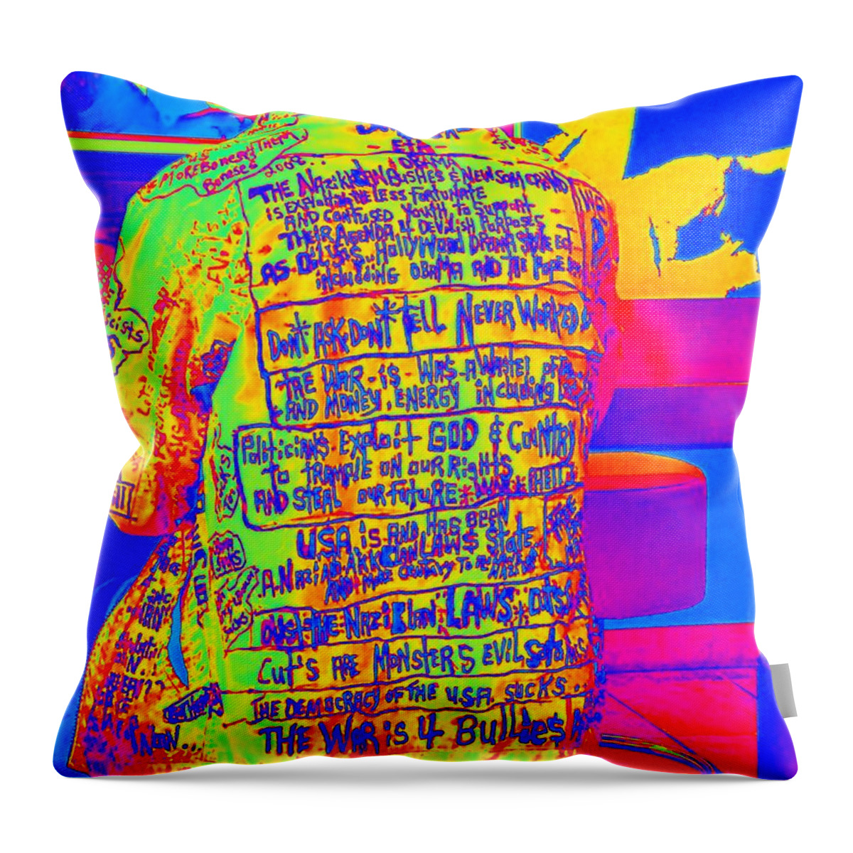 1000 Views Throw Pillow featuring the photograph The First Amendment is Alive and Well by Jenny Revitz Soper