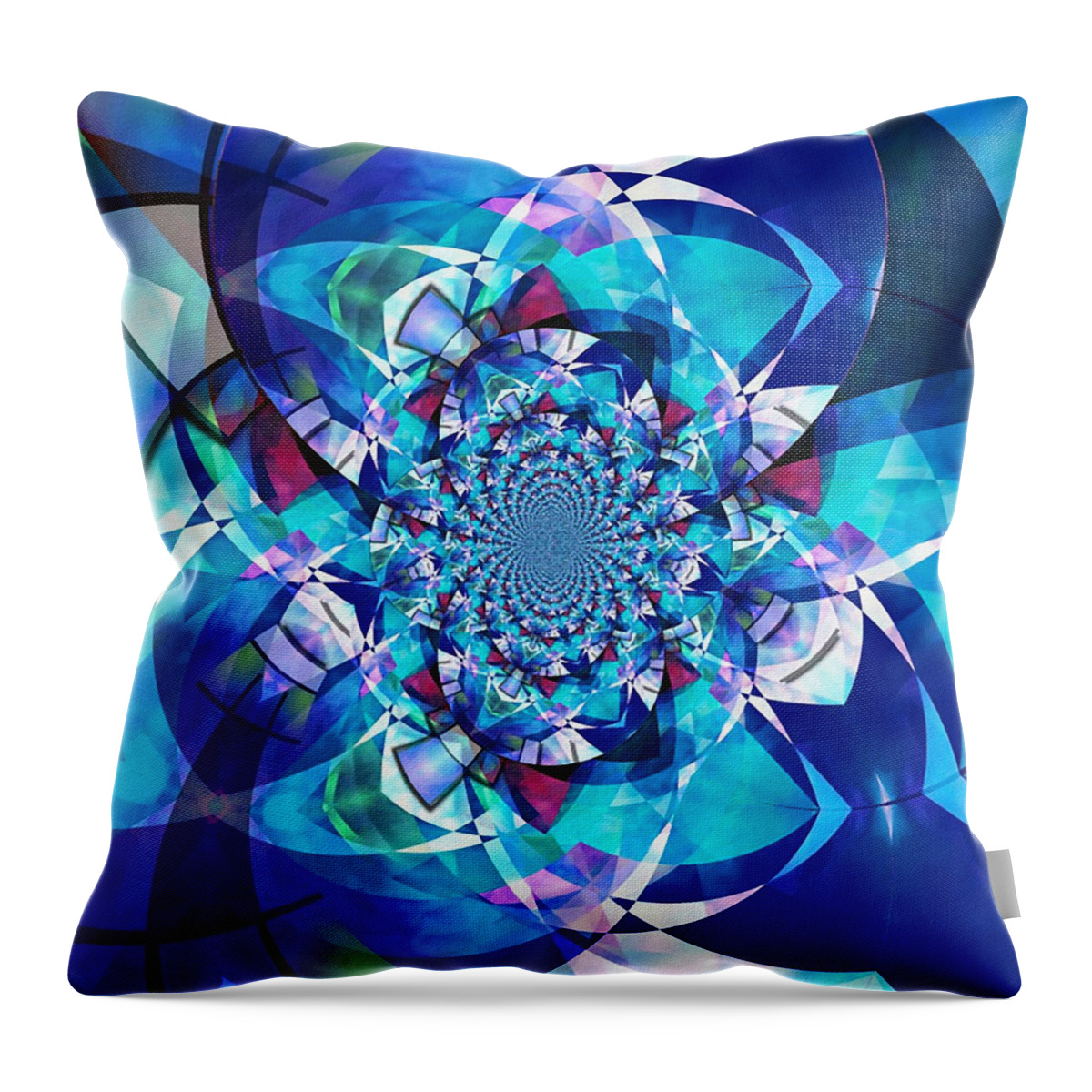 Abstract Throw Pillow featuring the digital art The Game of Light by Bruce Rolff
