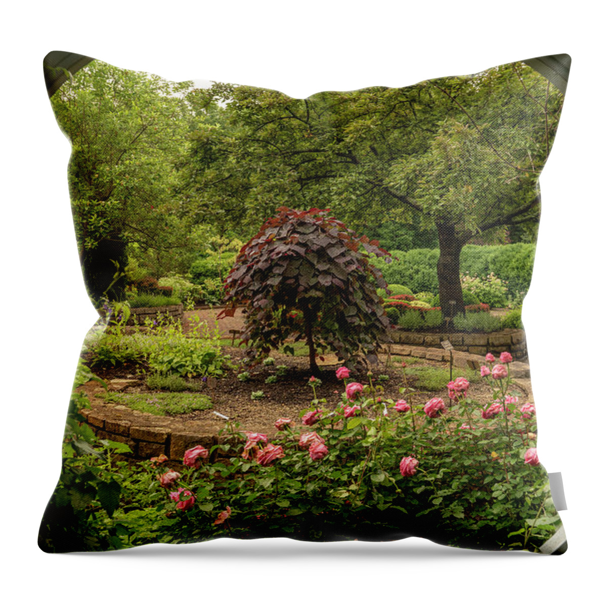 Garden Throw Pillow featuring the photograph The Garden Window by Arthur Oleary