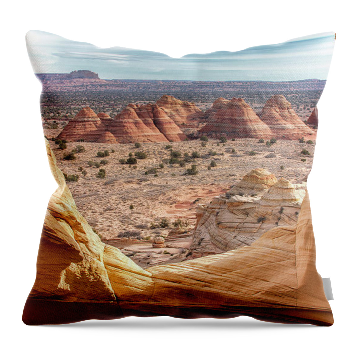 Alcove Throw Pillow featuring the photograph The Grotto at North Coyote Buttes by Alex Mironyuk