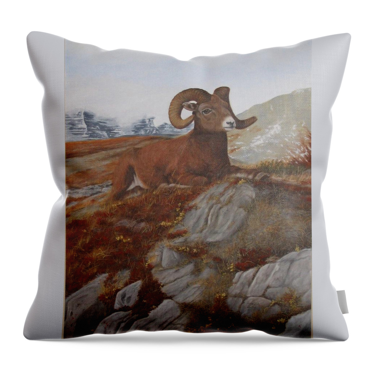 The High Throne Throw Pillow featuring the painting The High Throne by Tammy Taylor