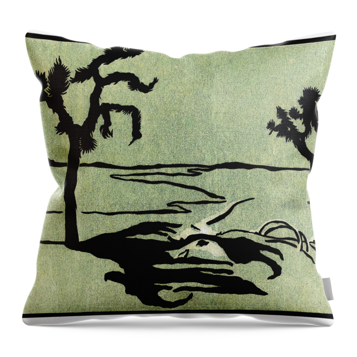 Trees Throw Pillow featuring the painting The Last of the Old 2 Bars by Frank Redlinger