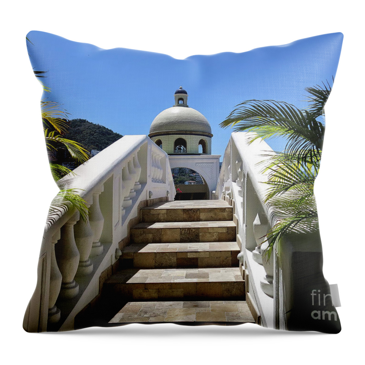 Lover's Arch Throw Pillow featuring the photograph The love bridge of Liz and Dick by Teresa Zieba