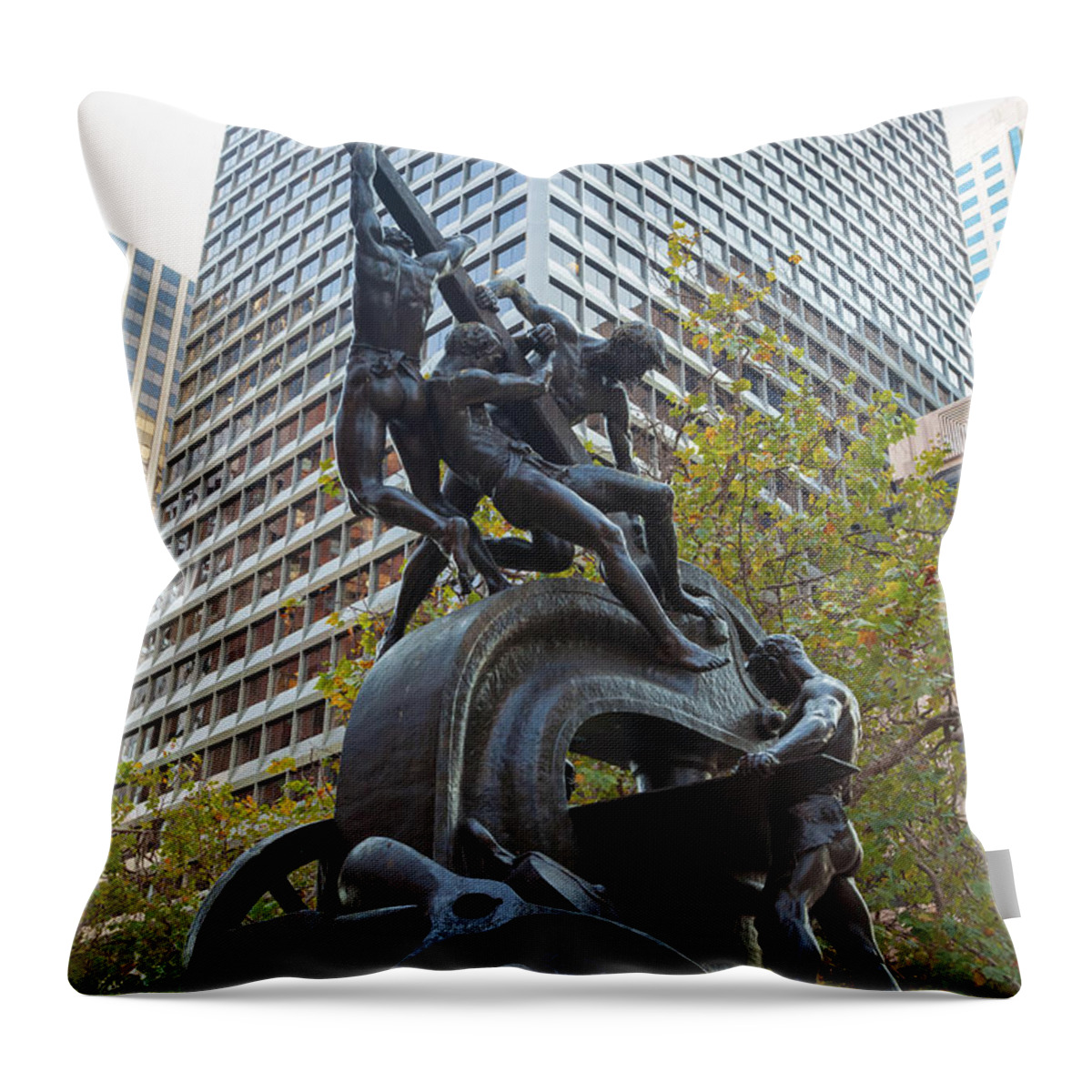 San Francisco Throw Pillow featuring the photograph The Mechanics by Jonathan Nguyen
