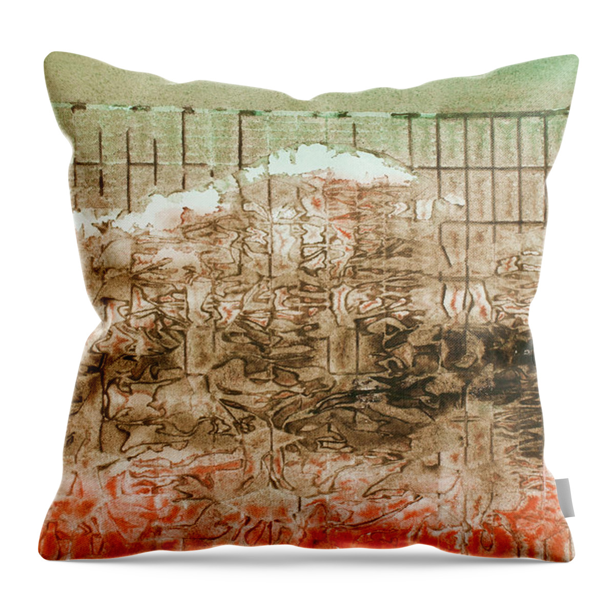 Hans Saele Throw Pillow featuring the painting The Moose by Hans Egil Saele