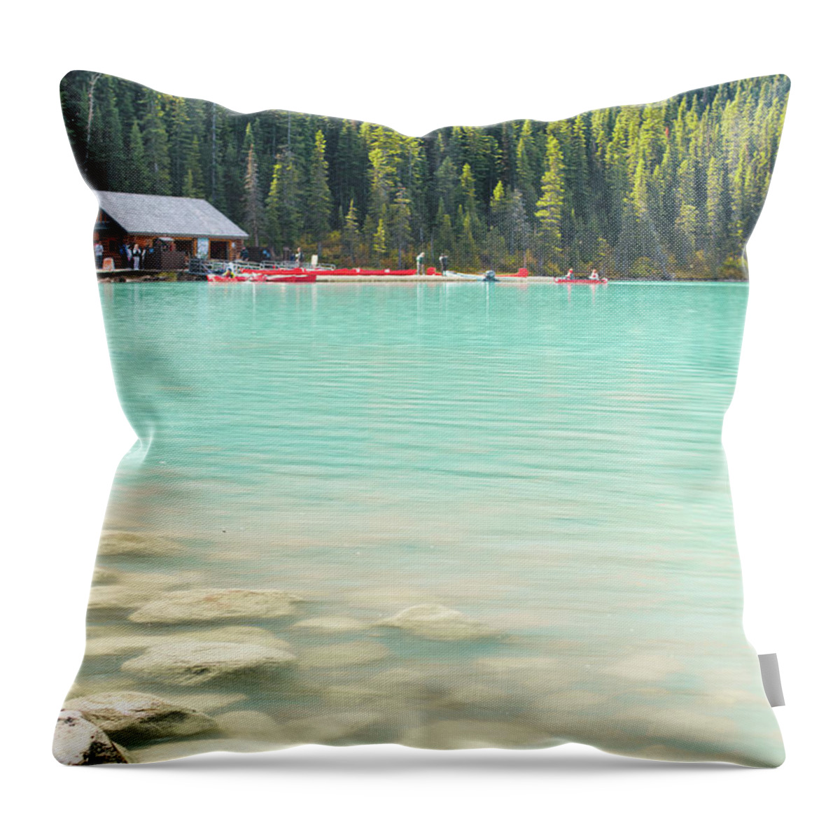 Alberta Throw Pillow featuring the photograph The most visited landmark of Banff by Nick Mares