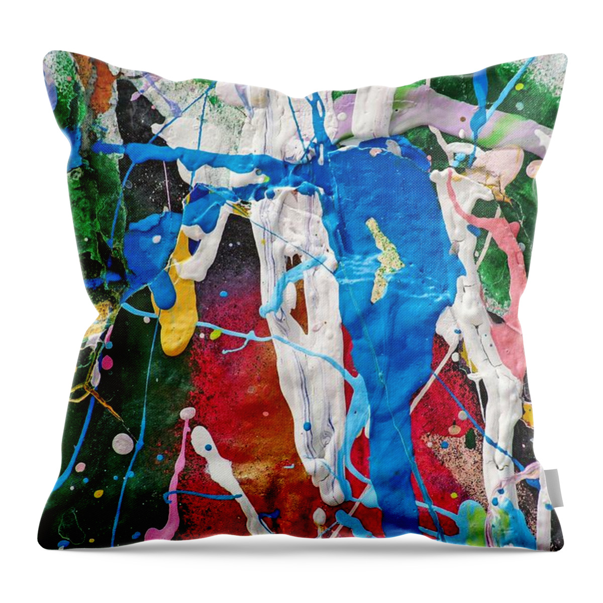 Pollock Throw Pillow featuring the painting The New Jackson Pollock by Don Northup