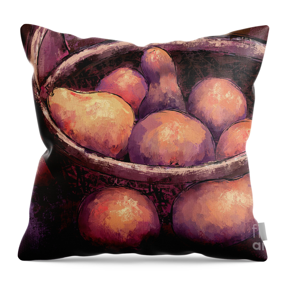 Still Life Throw Pillow featuring the digital art The Ordinary by Lois Bryan