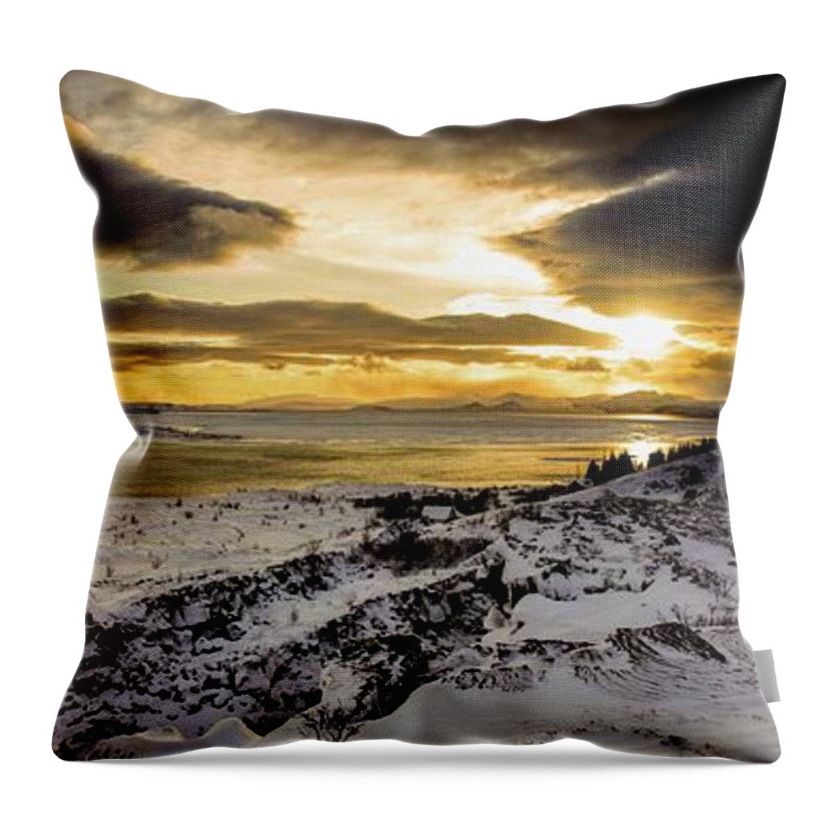 Sunrise Throw Pillow featuring the photograph The power of Nature by Robert Grac