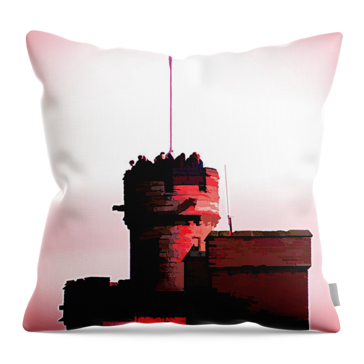 Lincoln Throw Pillow featuring the photograph The Red Keep by Scott Lyons