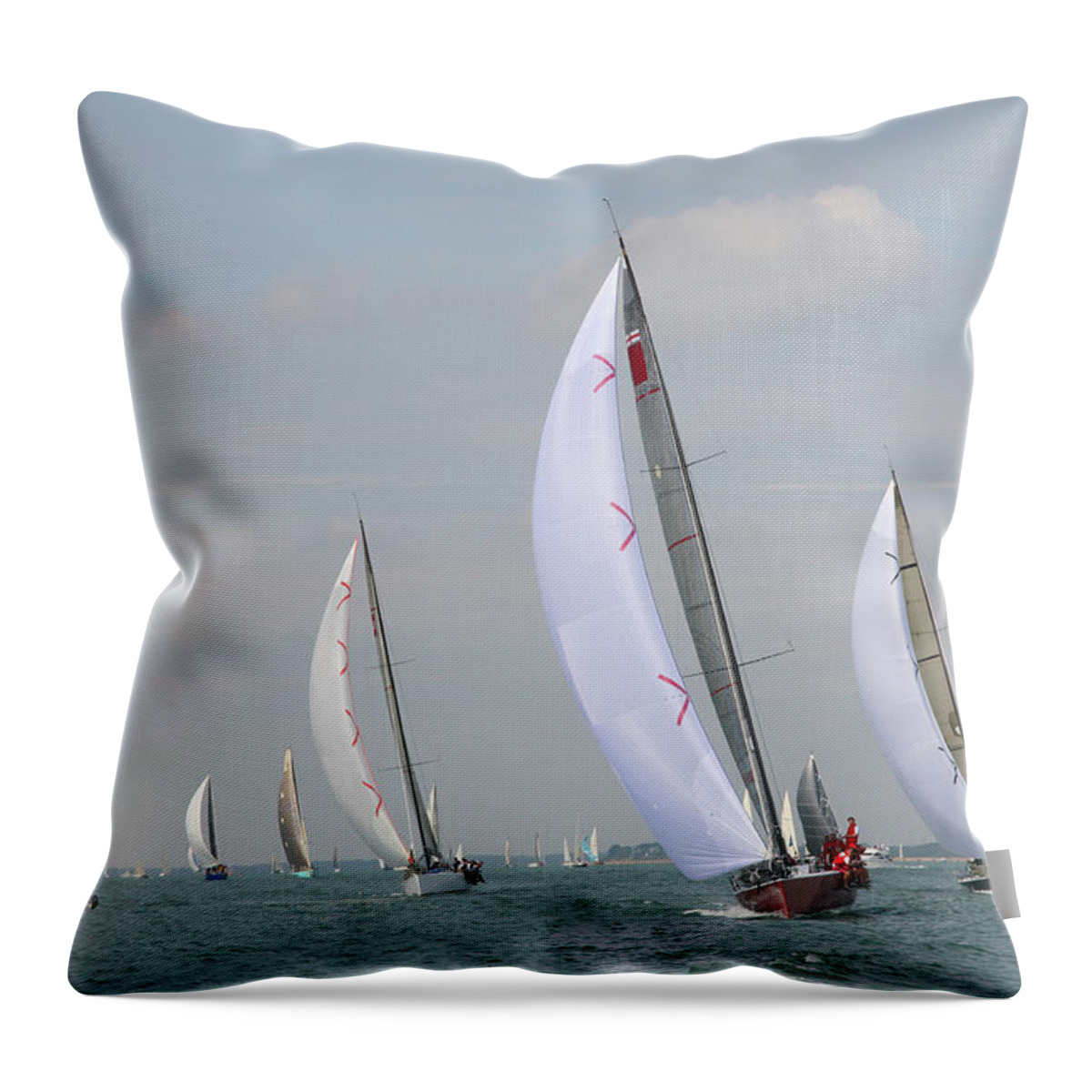 Teamwork Throw Pillow featuring the photograph The Red Team by Nicholas Free