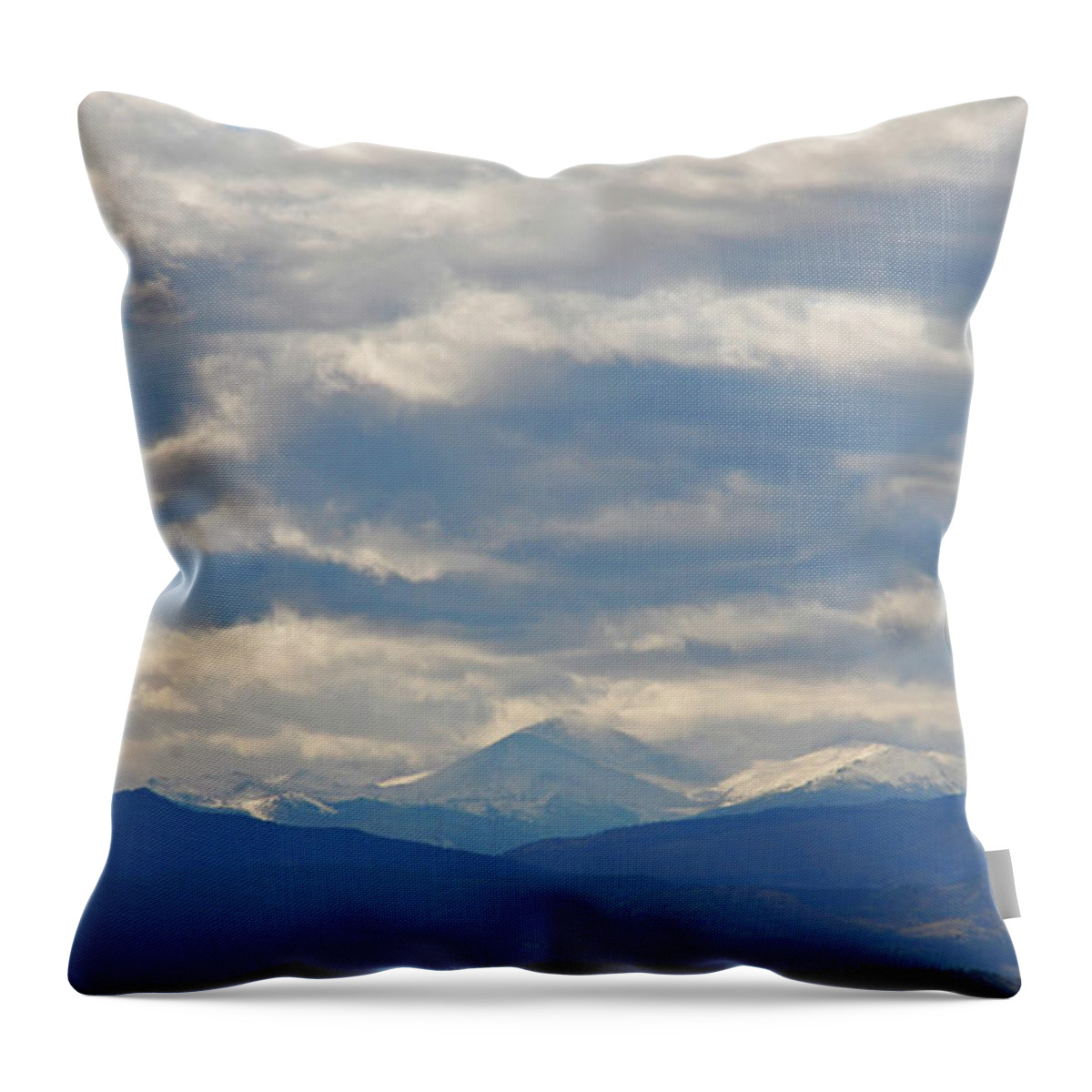 The Rocky Mountains Throw Pillow featuring the photograph The Rocky Mountains by Angie Tirado