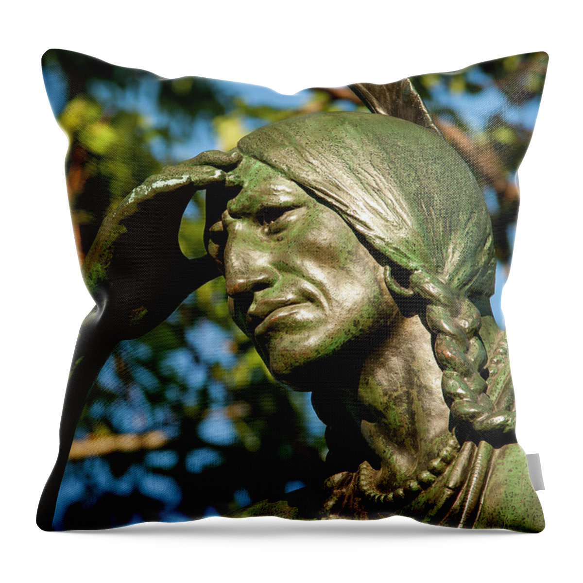 Kansas City Mo Missouri Throw Pillow featuring the photograph The Scout Detail by Jeff Phillippi