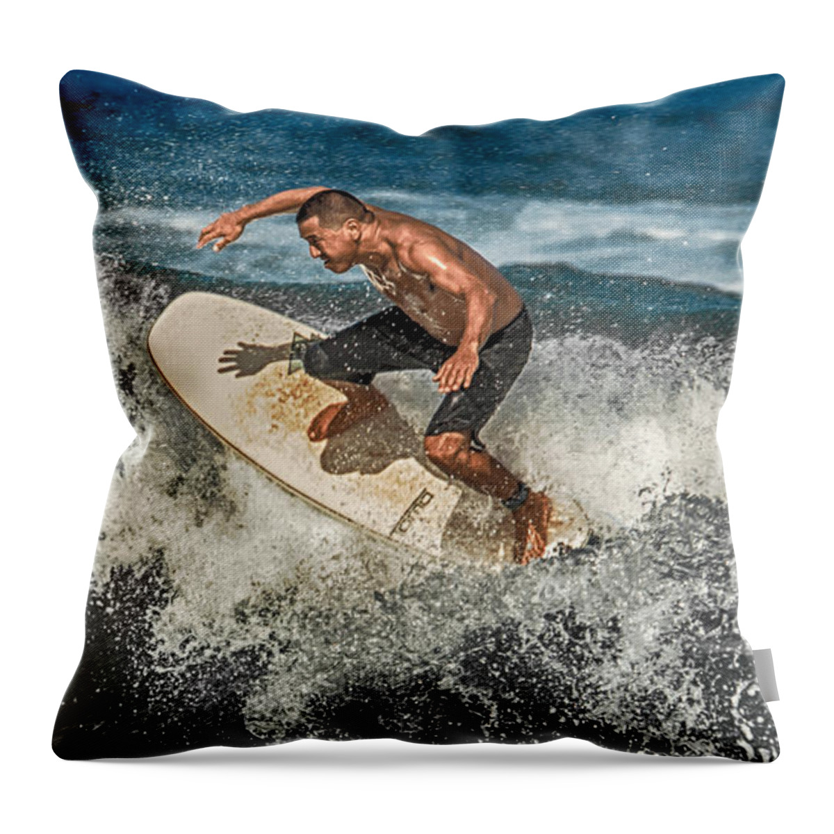 Beach Throw Pillow featuring the photograph The Shadow by Eye Olating Images