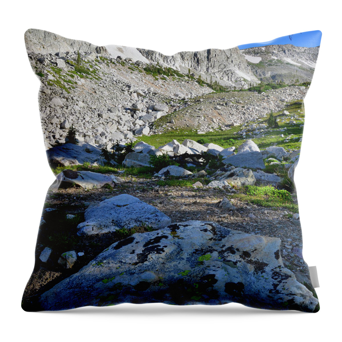 Snowy Range Mountains Throw Pillow featuring the photograph The Snowy Range of Wyoming by Ray Mathis