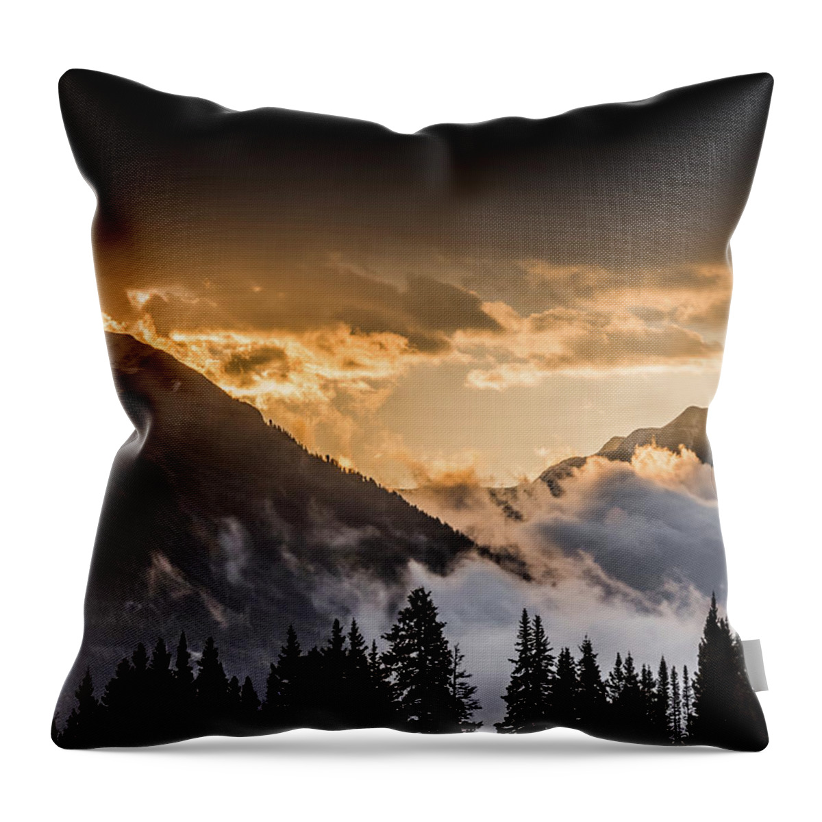 Clouds Throw Pillow featuring the photograph The Sun is Coming by Dennis Dempsie