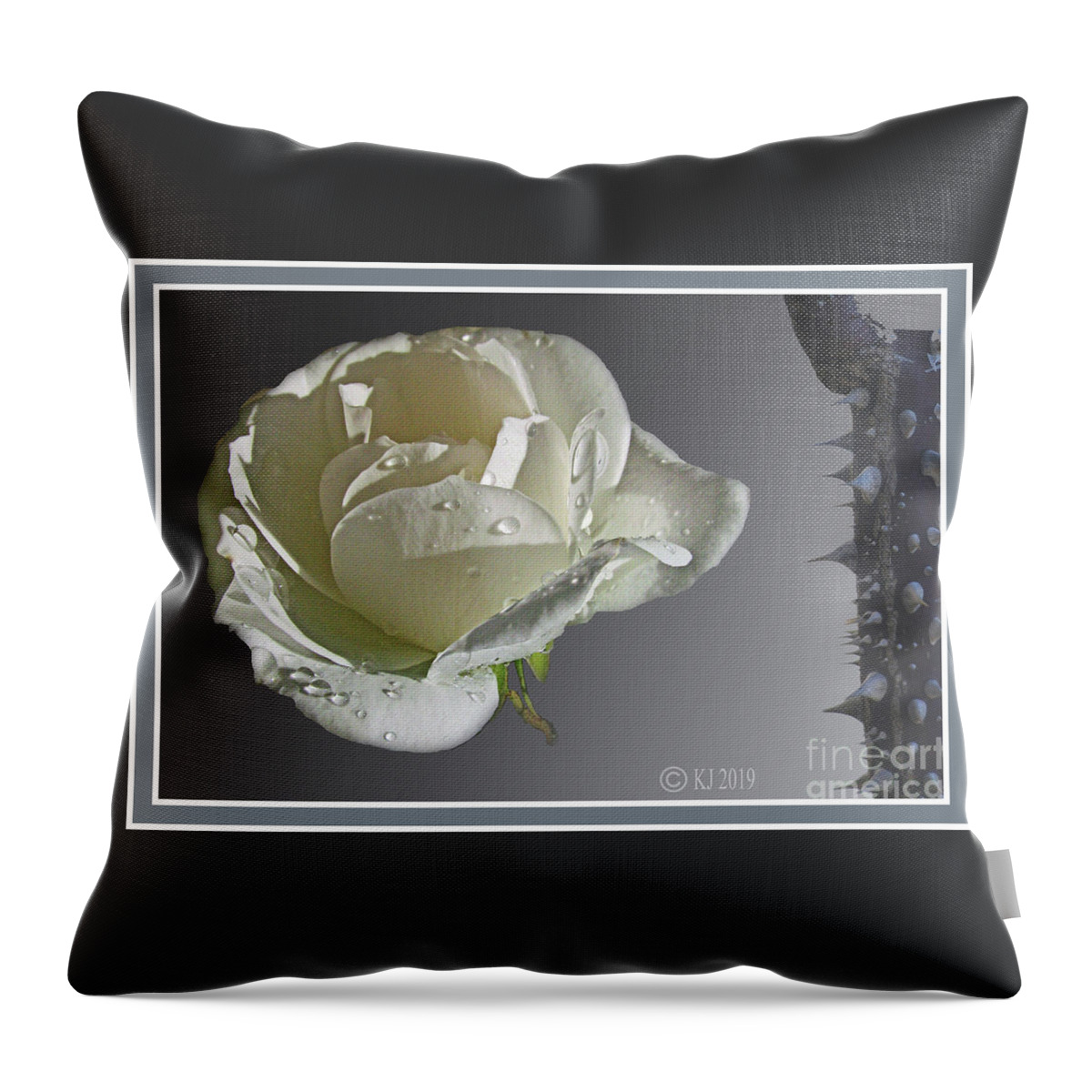 Fllowers Throw Pillow featuring the digital art The Thorns by Klaus Jaritz