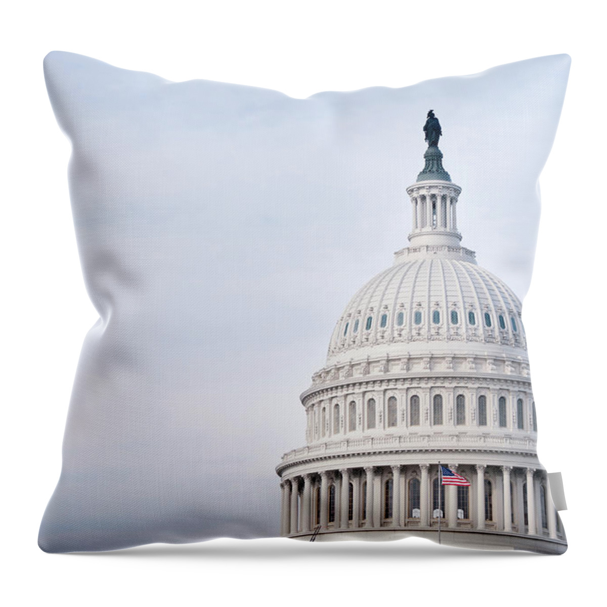 Outdoors Throw Pillow featuring the photograph The United States Capitol In Washington by Code6d