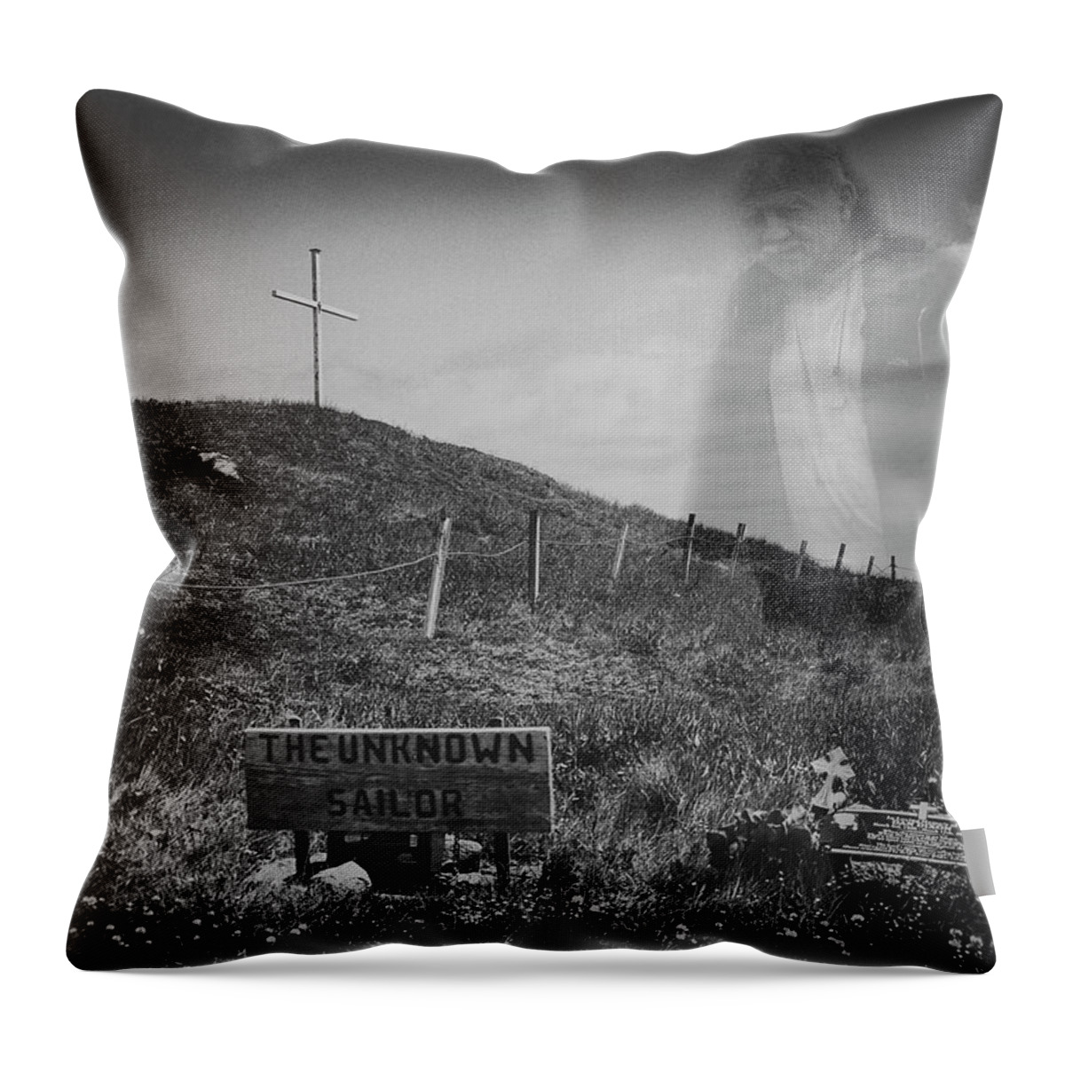 Unknown Throw Pillow featuring the photograph The Unknown Sailor by Jim Cook