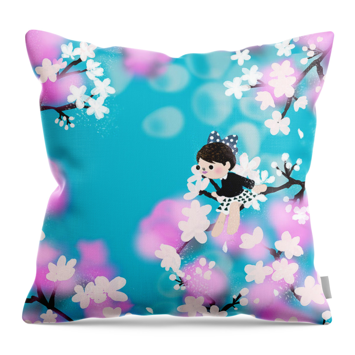 Flower Throw Pillow featuring the photograph The Wonderful Flower World by Elena Fujimoto