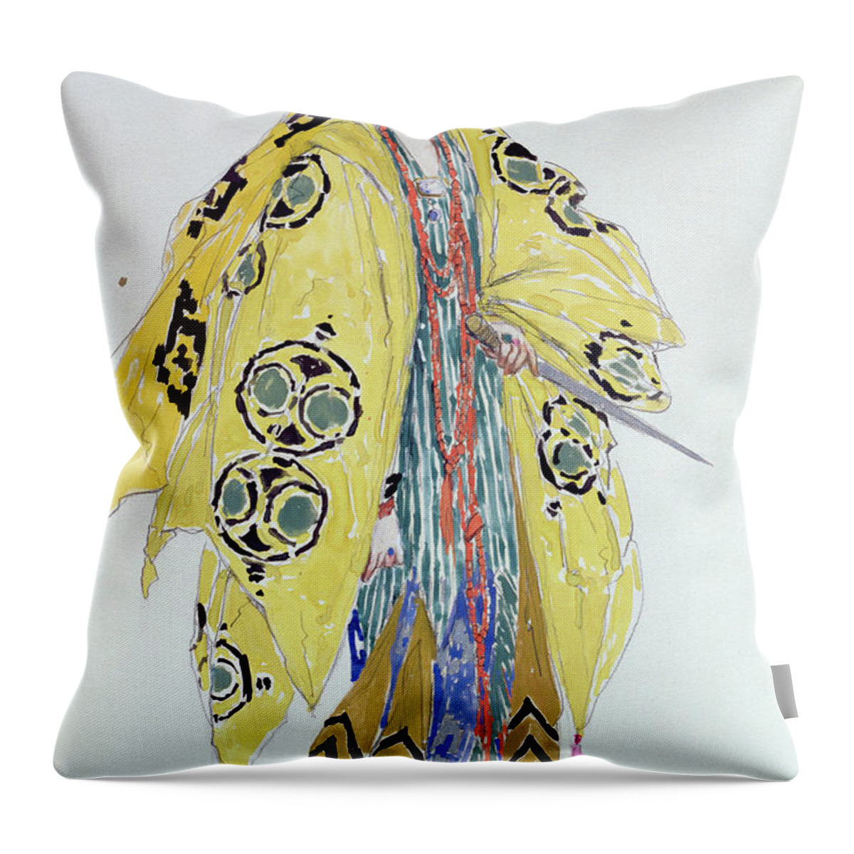Art Throw Pillow featuring the photograph Theatrical Costume Design, 1919 by Charles Ricketts